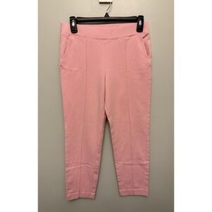 J Crew Pants Women's XS Pink Pintuck Ponte Knit Pull-On Elastic Sweatpants BA199